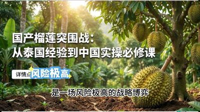 第一节：榴莲突围战：选址决策指南，告别赌运气，用硬指标圈定&ldquo;优生，课程：《国产榴莲突围战：从泰国经验到中国实操的8堂必修课（高阶实战版）》