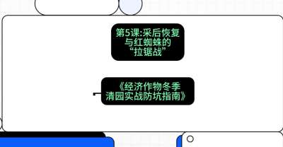 第5节：【柑橘清园】采后恢复与红蜘蛛的&ldquo;拉锯战&rdquo;，课程：《经济作物冬季清园&middot;实战防坑指南》#识农AI