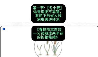 第一节：【冬小麦】返青追肥不靠猜，看苗下药省大钱